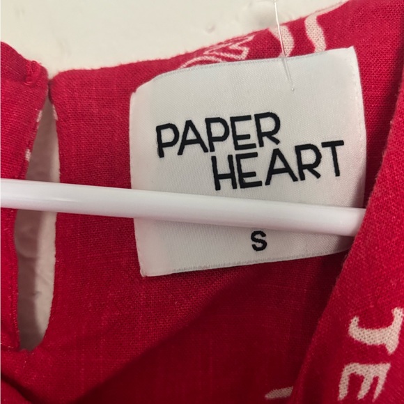 Paper Heart by Anthropologie red linen-blend tequila-themed shift dress Small - Picture 4 of 5